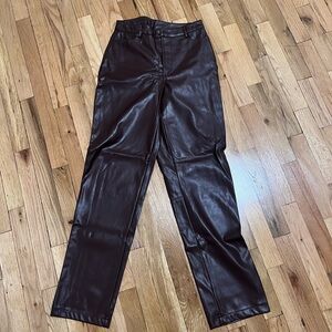 Showpo Brown Leather Pants